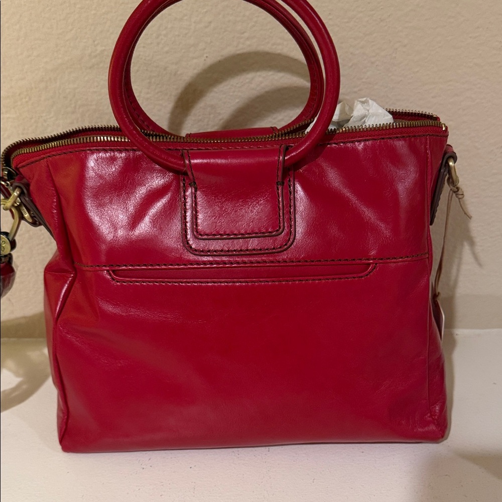Hobo Classic Red Leather Tote Bag